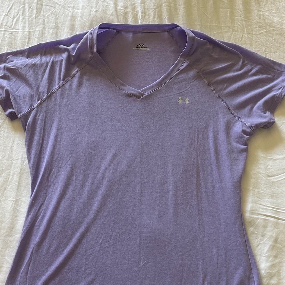 Under Armour Lavender V-Neck Tee